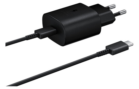 Samsung 25W Hurtiglader med USB-C Kabel 1m Svart - Mobillader