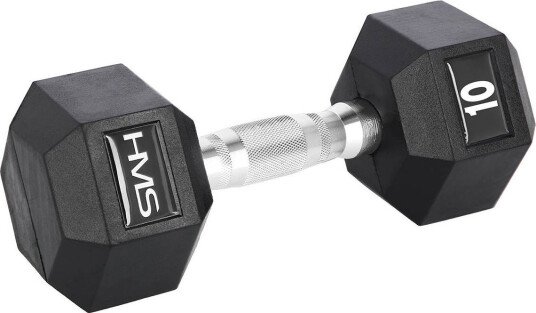 HMS Hex Manual 10kg, Gummi - Svart HMS Hex Manual 10kg, Gummi - Svart
