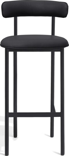 Møbel Copenhagen Font Barstol 65 cm Dunes Antrasitte Lær/Svart Understell