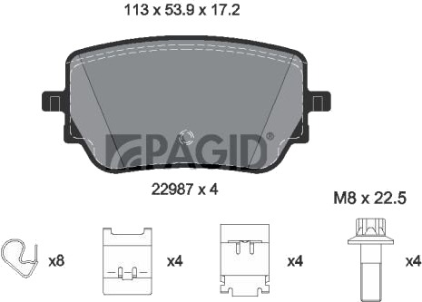 PAGID T2797N Bremseklosser