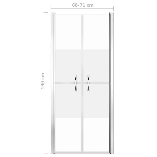 Vidaxl Dusjdør Halvfrostet Esg 71x190 Cm