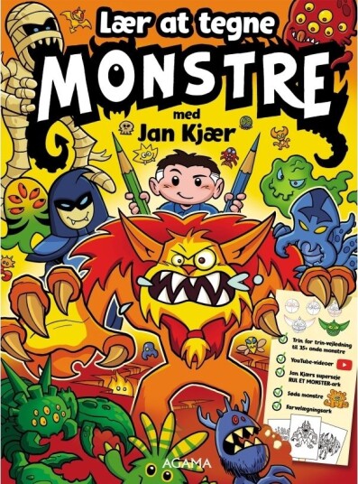 Lær Å Tegne Monstre | Jan Kjær | Språk: Dansk