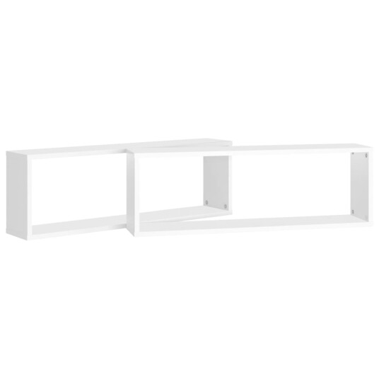 vidaXL Vegghyller kubeformet 2 stk hvit 80x15x26,5 cm sponplate vidaXL Vegghyller kubeformet 2 stk hvit 80x15x26,5 cm sponplate
