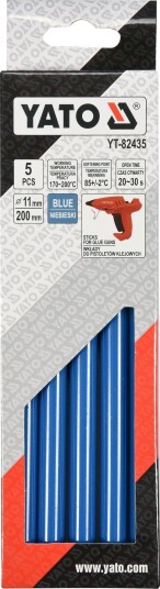 Yato Yato Limstifter 11 Mm X 200 Mm Blå 5 Stk. Yt 82435