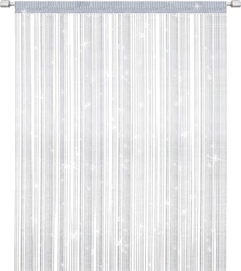 Trådgardiner Dørmyggnett Elegant Skillevegg Duskegardin for Hjemmeinnredning Skilleveggsgardin for Dører og Vinduer Hvit 100x200cm