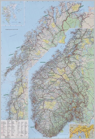 Norgeskart veggkart 70 x 100 cm Norgeskart veggkart 70 x 100 cm