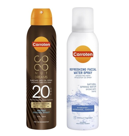 Carroten Suncare Dry Oil SPF 20 150 ml + Carroten Facial Water Cool Spray 150 ml