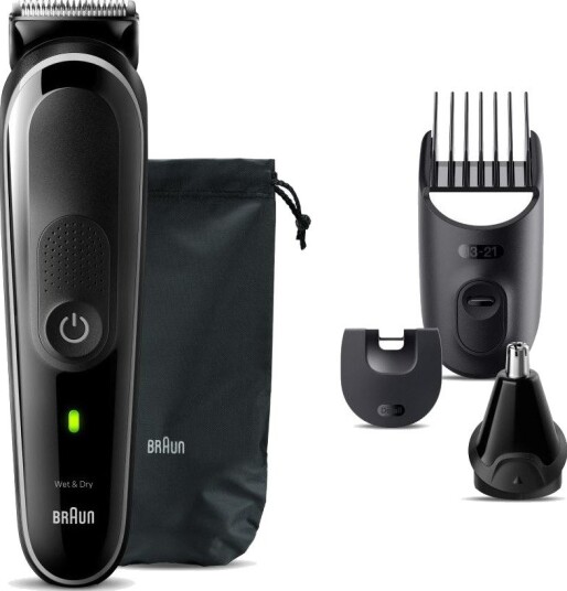 Braun MGK3440 8-i-1 multigroomer - trådløs, 80 min brukstid, vanntett - svart