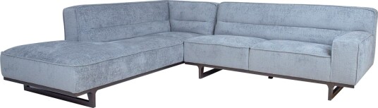 Hjørnesofa HOME4YOU Hasso sølvgrå Venstre hjørne sølvgrå