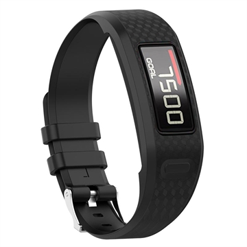 Garmin Vivofit 1/2 Erstatnings Silikonstropp med Integrert Ramme Svart