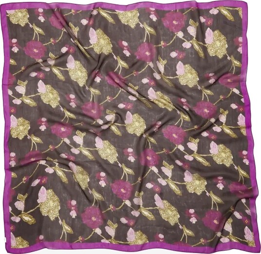Becksöndergaard Wintaflora Taby Sia Scarf - CHOCOLATE TORTE - 100X 100 cm