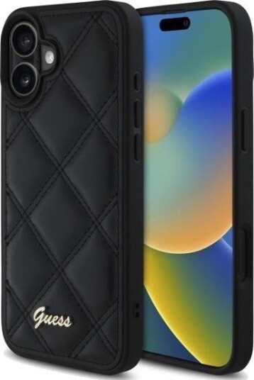 Guess 4G Triangle Mobildeksel til iPhone 16 - Svart