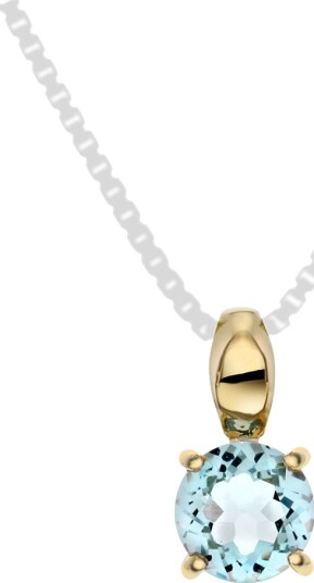 Pan Jewelry, Anheng i 585 gult gull med blå topas Pan Jewelry, Anheng i 585 gult gull med blå topas