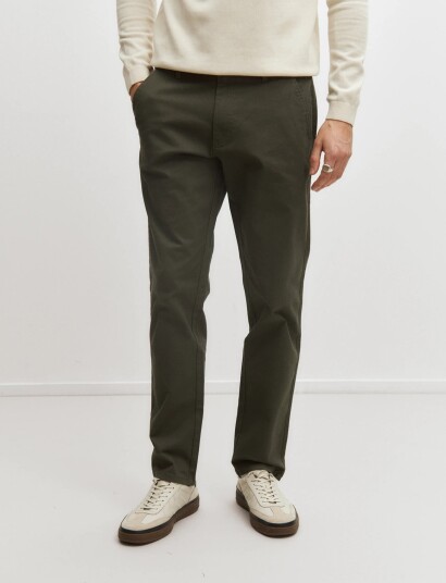 Enkel Studio Chinos Eslucas   Khaki green   30 x 32