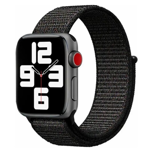 Apple Watch (38/40/SE/41MM) Lippa Nylonstropp - Svart