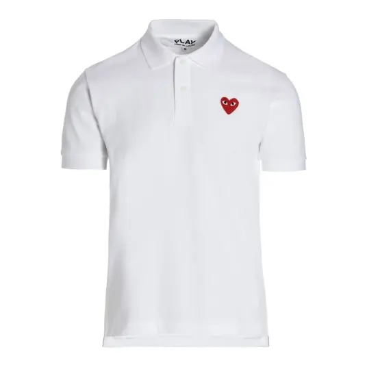 Comme des Garçons Play Herre Topper Hvit L Comme des Garçons Play Herre Topper Hvit L