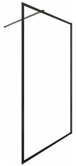 Alterna Matrix Fast Dusjvegg Ramme 86,4-116,4cm Svart Matt / 100cm Klart Glass