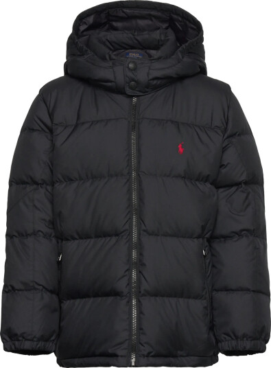 Ralph Lauren Kids Ripstop Down Hooded Jacket Black 88-93 Ralph Lauren Kids Ripstop Down Hooded Jacket Black 88-93
