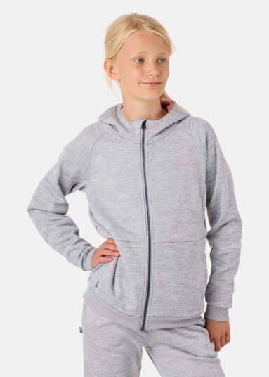 Swedemount Training Logo Zip Hood Jr Ii Lt. Grey Melange/Dusty Rose 130 Hoodies