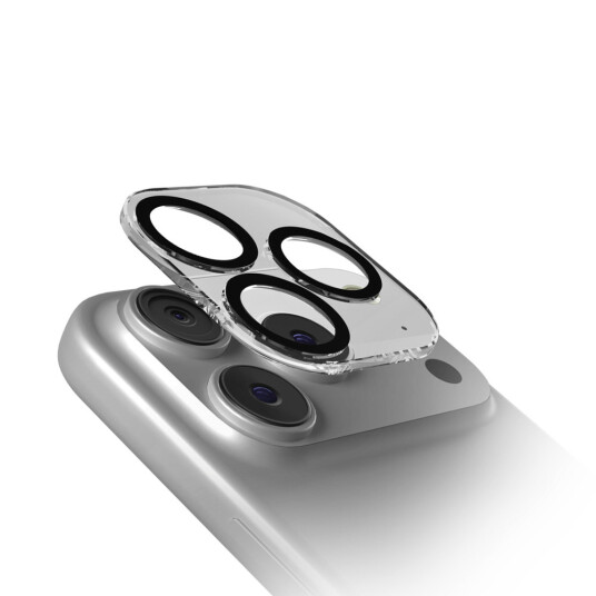SBS D3O Kameralinsebeskyttelse Slagbestandig til iPhone 17 Pro - Transparent Sort SBS D3O Kameralinsebeskyttelse Slagbestandig til iPhone 17 Pro - Transparent Sort