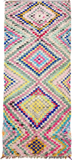Marokkansk Boucherouite teppe 145 x 365 cm Størrelse: 145 x 365 cm Marokkansk Boucherouite teppe 145 x 365 cm Størrelse: 145 x 365 cm