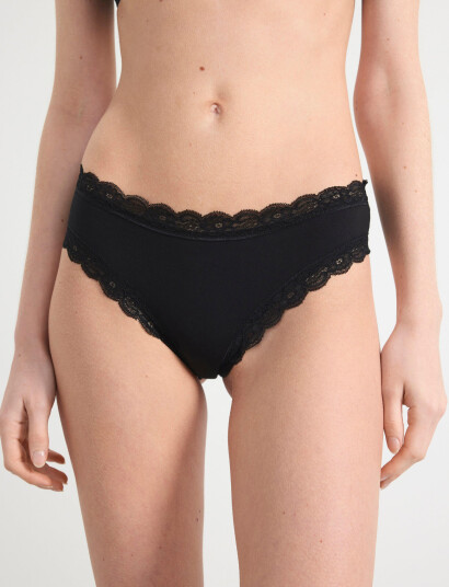 Lindex 3 Pak Brasilianske Trusser Med Almindelig Talje Black L