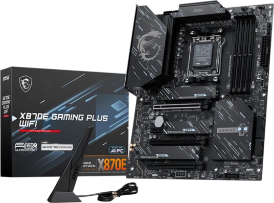MSI X870E Gaming Plus Wi-Fi Hovedkort ATX med DDR5 og PCIe 5.0 MSI X870E Gaming Plus Wi-Fi Hovedkort ATX med DDR5 og PCIe 5.0