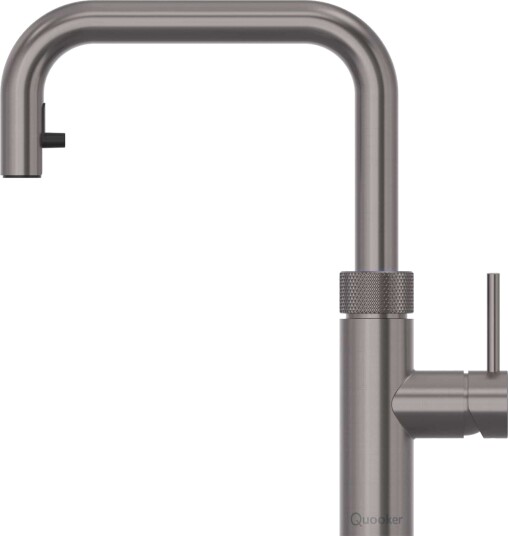 Quooker Flex Square Kjøkkenarmatur med Uttrekksslange Gunmetal / Pro3 & Cube Uttrekk