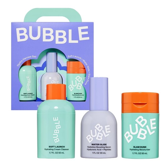 Bubble Hydro Heroes 3 Step Hydration Routine Kit 50 ml 30 ml 50 ml