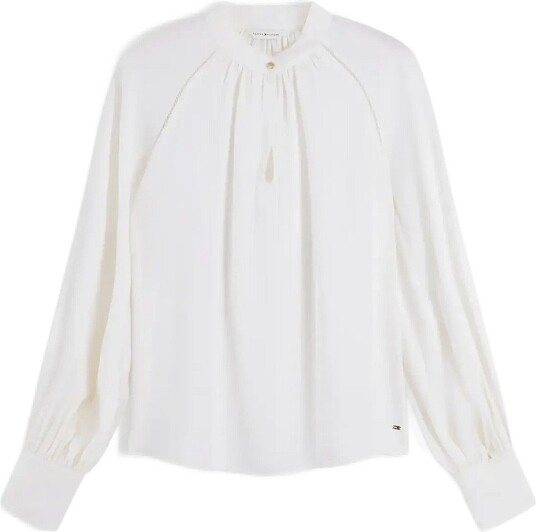 Tommy Hilfiger Fem Fluid Ls Blouse   IVORY SILK   42