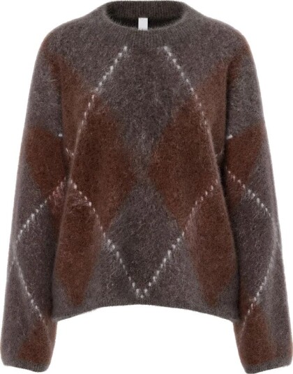 YAS Argy Brun Mohair Blend Strikkegenser S YAS Argy Brun Mohair Blend Strikkegenser S
