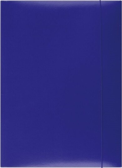 Office Products Mappe Med Strikk Kartong/Lakk A4 350 Gsm 3 Rom Blå Office Products Mappe Med Strikk Kartong/Lakk A4 350 Gsm 3 Rom Blå