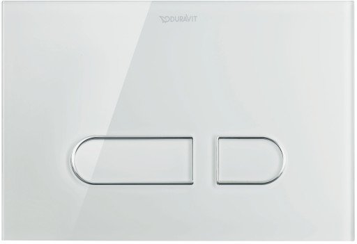 Duravit A1 betjeningsplate, hvit glass Duravit A1 betjeningsplate, hvit glass