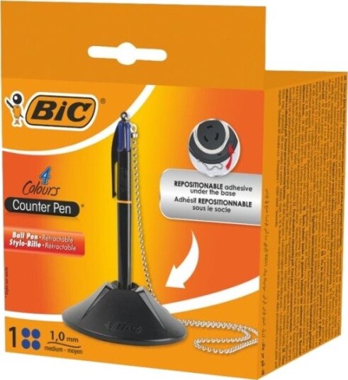 Bic 527507, Klips, Kulepenn Som Åpnes Og Lukkes Ved Vridning, Blå, 1 Stykker, Medium Bic 527507, Klips, Kulepenn Som Åpnes Og Lukkes Ved Vridning, Blå, 1 Stykker, Medium