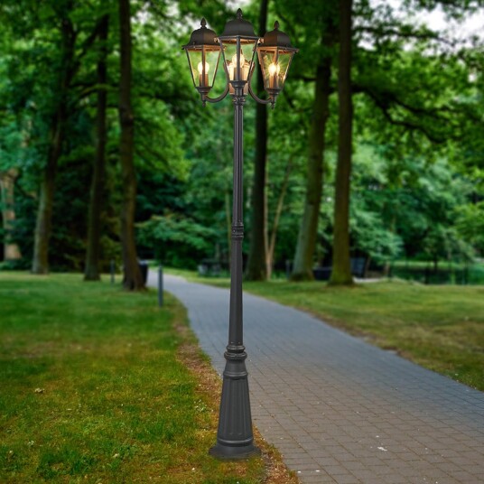 Utelampe Lindby Edana Svart Aluminium Moderne 211.5 Svart
