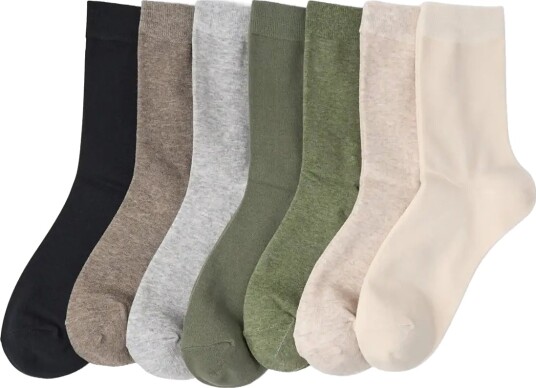 Lindex 7 Pack Socks Khaki green 36/38