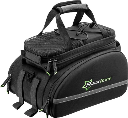 Sykkelveske Rockbros A6-03BK med utvidbare lommer 35 L svart