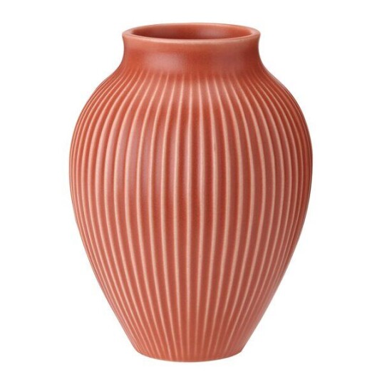 Knabstrup Keramik Ripple vase 12,5 cm korall Knabstrup Keramik Ripple vase 12,5 cm korall