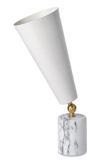 TATO Vox Bordlampe Hvit Marmor & Matt Messing/Hvit Liten TATO Vox Bordlampe Hvit Marmor & Matt Messing/Hvit Liten