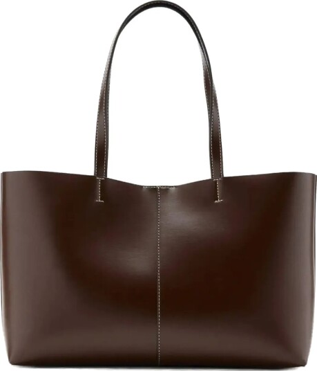 Mango Shopper Bag With Double Handle Brown ONE SIZE