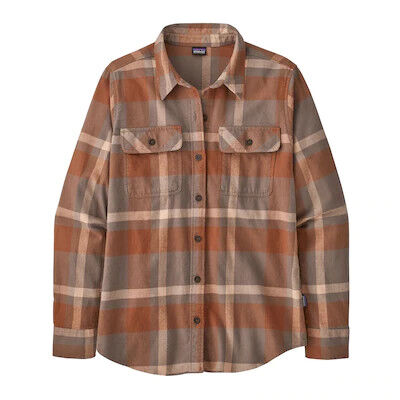 Patagonia Organic Fjord Shirt Dame Comstock Dusky Brow M Patagonia Organic Fjord Shirt Dame Comstock Dusky Brow M