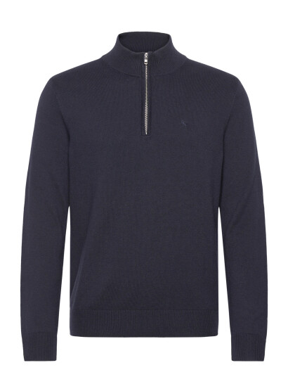 Abercrombie & Fitch Long Sleeve Icon Quarter Zip - Navy - M Abercrombie & Fitch Long Sleeve Icon Quarter Zip - Navy - M
