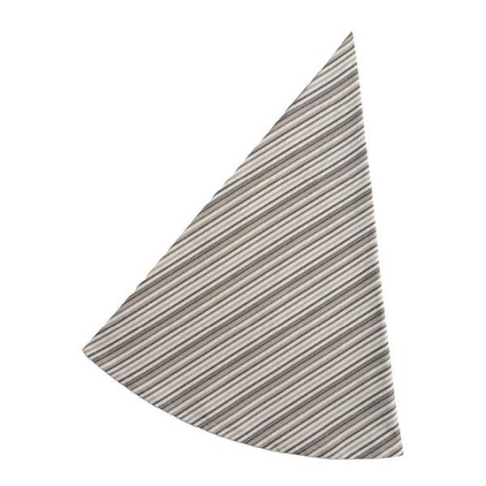 By Mogensen  Duk rund 180 cm small stripes hvit/grå