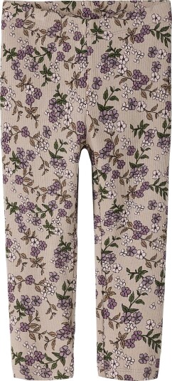 Name It Leggings - Rib - NmfFoa - Geit - Name It - 1½ år (86) - Leggings Beige Brun Lilla