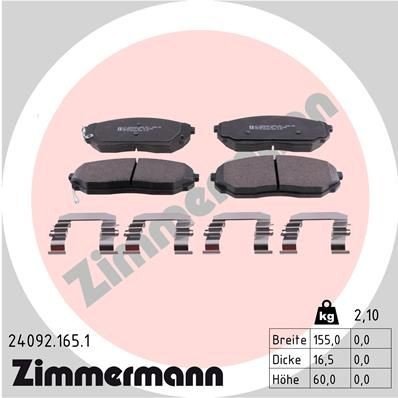 Bremseklosser ZIMMERMANN 24092.165.1 Bremseklosser ZIMMERMANN 24092.165.1