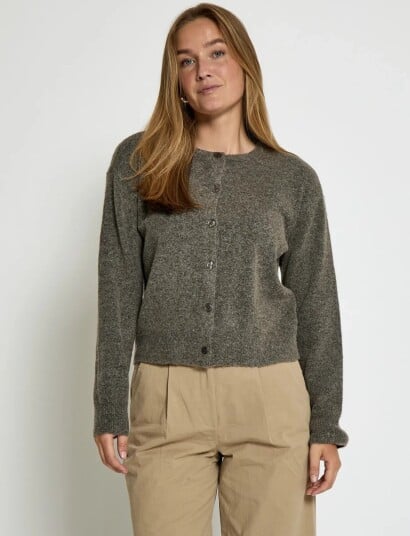 Peppercorn Pckate Grs Rws Cardigan Grey M Peppercorn Pckate Grs Rws Cardigan Grey M