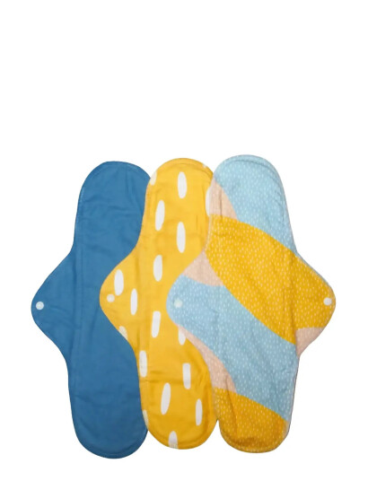 Imse Vimse Sanitary Pads Classic Night, Blue Sprinkle 3-Pack - Blue - ONE SIZE