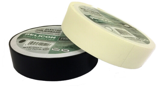 Elektrotape 2pk Ass hvit og sort 10 meter Elektrotape 2pk Ass hvit og sort 10 meter