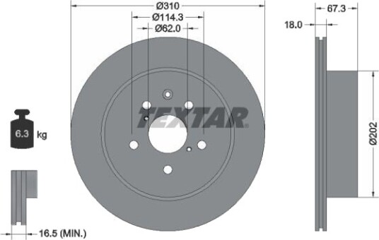 TEXTAR 92148000 Bremseskive