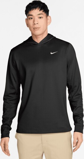 Nike Velocity M Therma Fit Golf Hoodie Svart Golfgenser herre Black White X Large